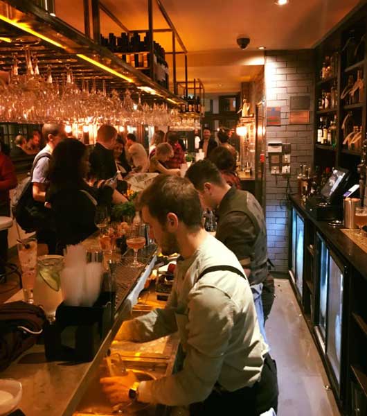 The vibrant Portobello Star bar