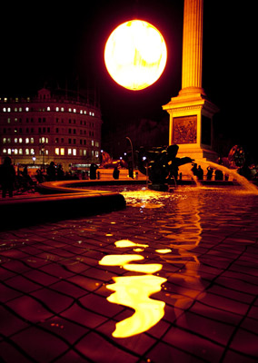 Giant Winter Sun Installation in Trafalgar Square image