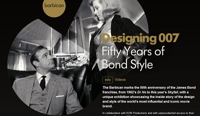 “Designing 007 – 50 years of Bond style” at The Barbican Centre, City of London image