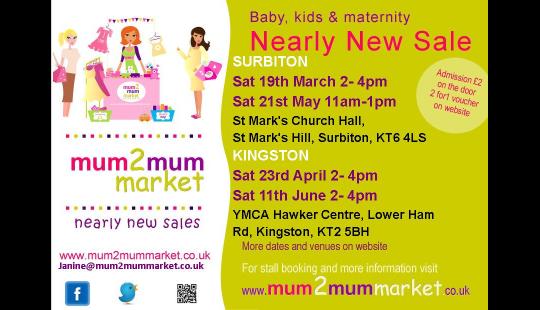 11th June - Kingston mum2mum market nearly new sale image