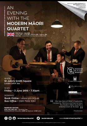 An Evening with the Modern M&#257;ori Quartet in London image