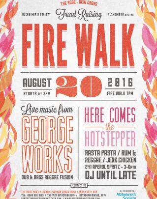 Fire Walk Fundraiser for Alzheimer's image
