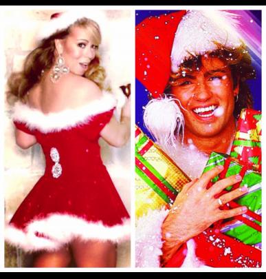 Christmas party 80s vs 90s image