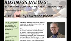 A TIGE Talk (Trust And Integrity In The Global Economy) With Lawrence Bloom image