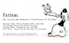 "Fathom" Exhibition Opening Night - The curious and whimsical illustrations of Tim Shaw.  image