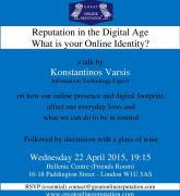 Reputation in the Digital - Age What is your Online Identity? image