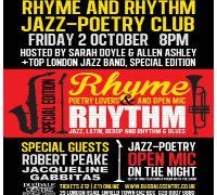 Robert Peake and Jacqueline Gabbitas at Rhyme and Rhythm Jazz-Poetry Club image