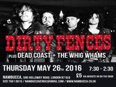 Nambucca Live presents: Dirty Fences + Dead Coast + The Whig Whams image