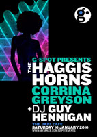 G-Spot Presents...  The Haggis Horns, Corrina Greyson & DJ Guy Hennigan image