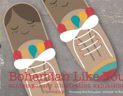 Bohemian Like You - contemporary illustration exhibition image