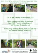 Practical nature conservation event in Ruskin Park Lambeth image