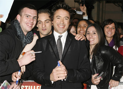 Robert DowneyJr, Tropic Thunder Premiere in Leicester Square