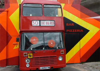 Pizza on a bus image