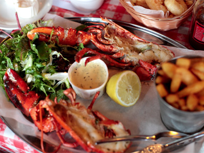 Fill up on New England lobster, crab and corn image