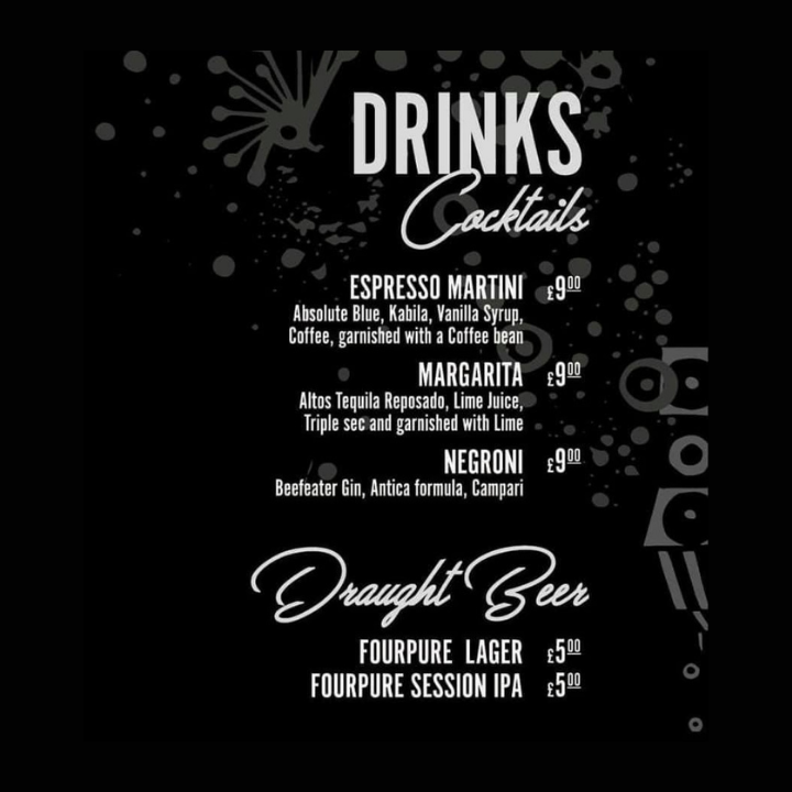 Drinks Menu