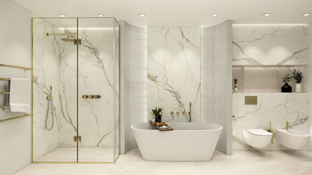 luxury white modern bathroom design