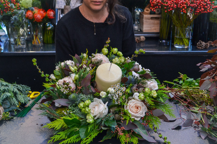 Wreath making course at the Flower School