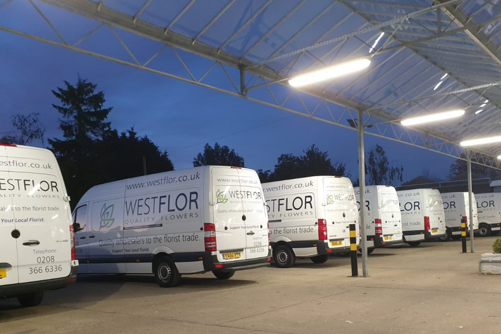 Westflor florist supplies fleet of vans