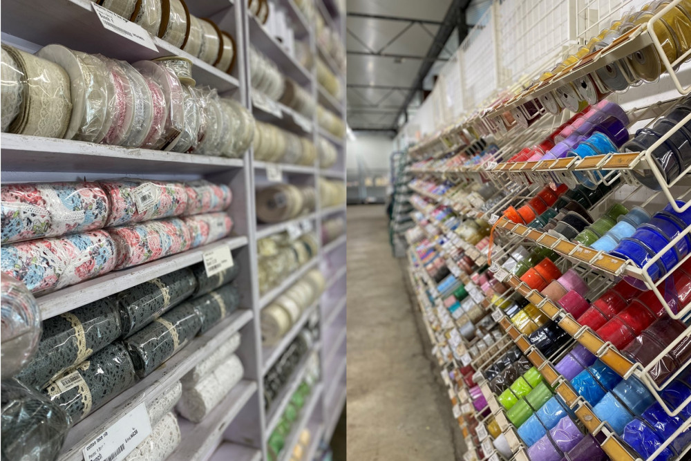 A small selection of the large range of ribbons stocked at Westflor, the one-stop-shop for all professional florists.