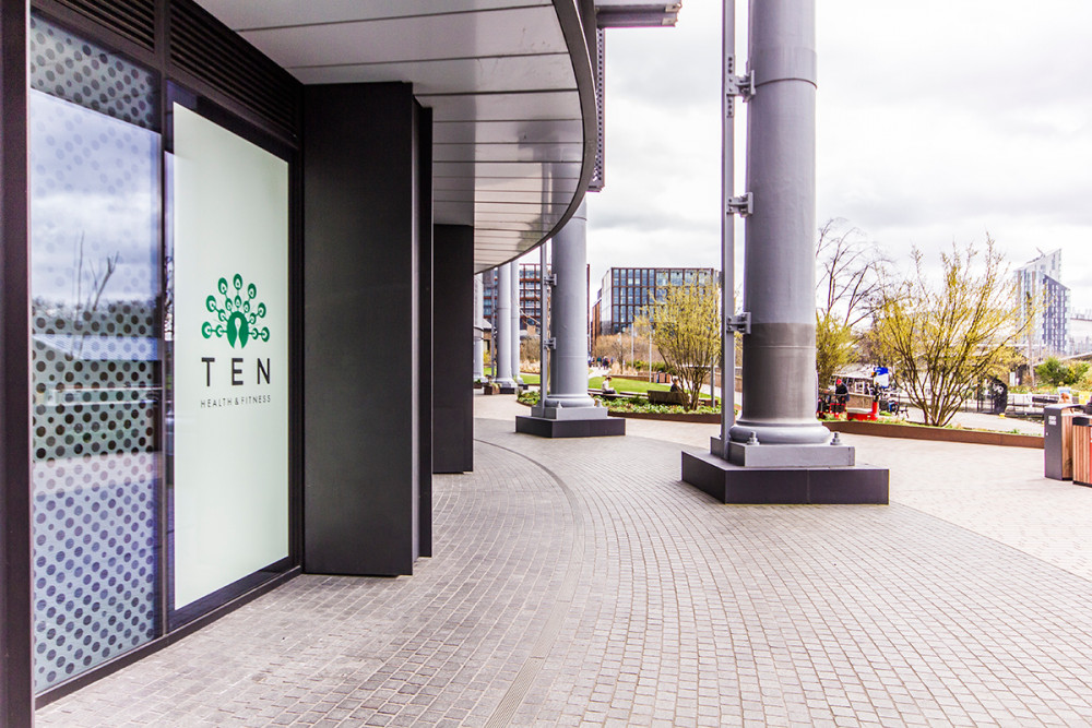 Outside view of the new Ten Health & Fitness studio at The Coaldrops Yard in King's Cross.