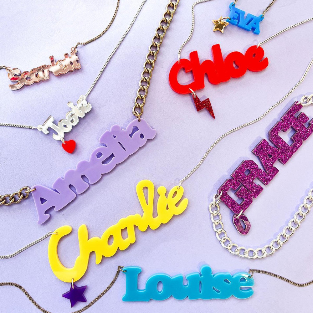 The perfect gift: order a personalised acrylic Name Necklace and it's ready in under an hour!