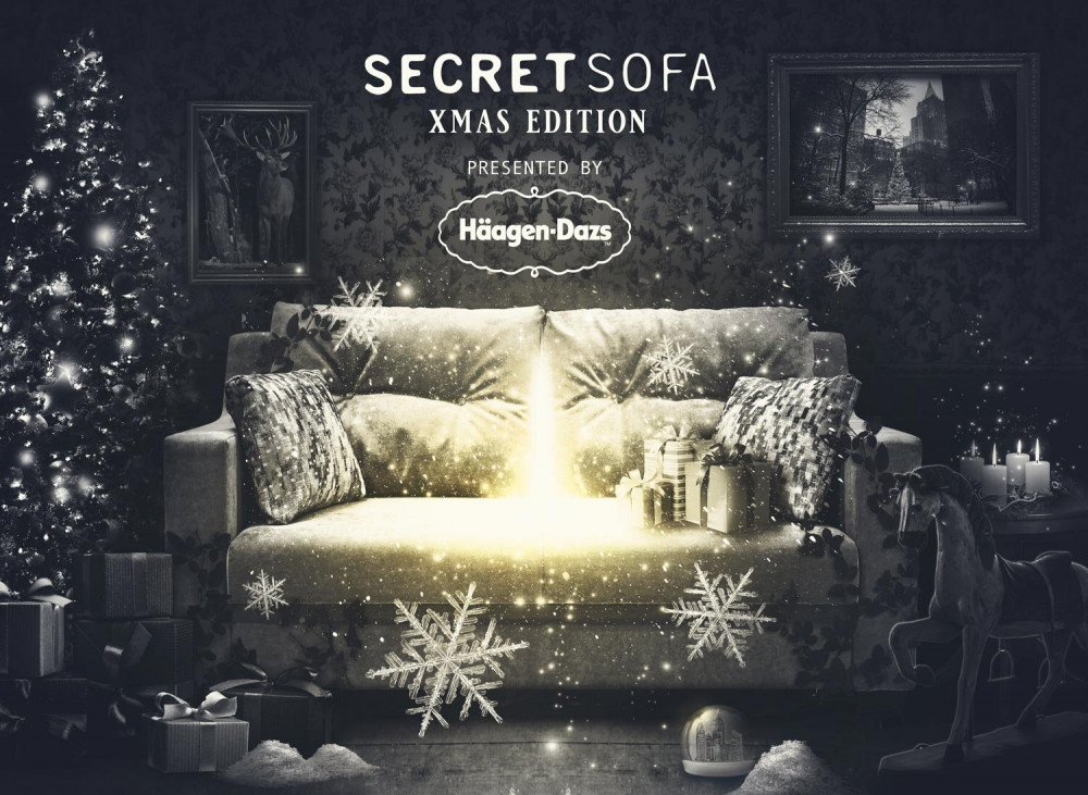 Häagen-Dazs and Secret Cinema present Secret Sofa Xmas Edition in support of Crisis image
