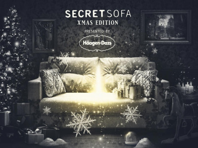 Häagen-Dazs and Secret Cinema present Secret Sofa Xmas Edition in support of Crisis image