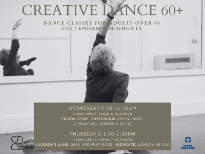 In person Creative Dance 60+ in Tottenham and Highgate, London. image