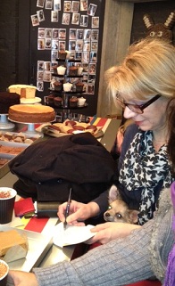 With Muffin the Maltese for scrummy cakes at Outsider Tart in Chiswick image