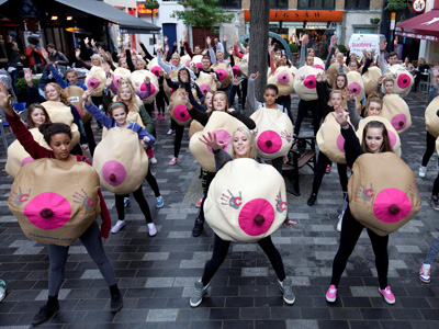 Bouncing Boobie Flashmob for Breast Cancer Awareness Month image