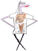 Polly Bean designs exclusive Live young tees for evian image