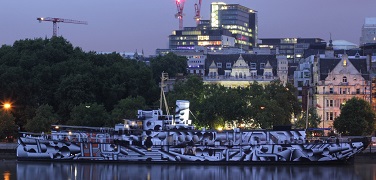 Enjoy the last of summer sunshine at the River Bar on HMS President aka “Dazzle Ship” image