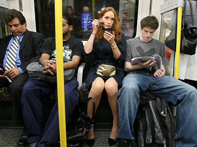 Is it bad manners to air kiss? Apply make-up on the tube? Let's find out shall we...? image