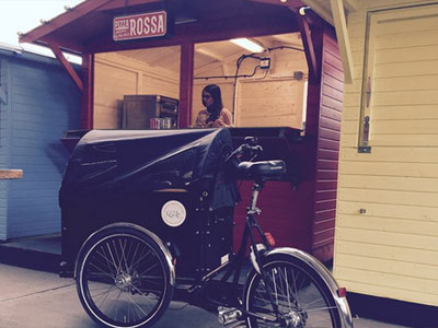 Pizza Rossa brings pedal power!