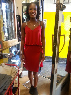 Party dress re-sized and modified