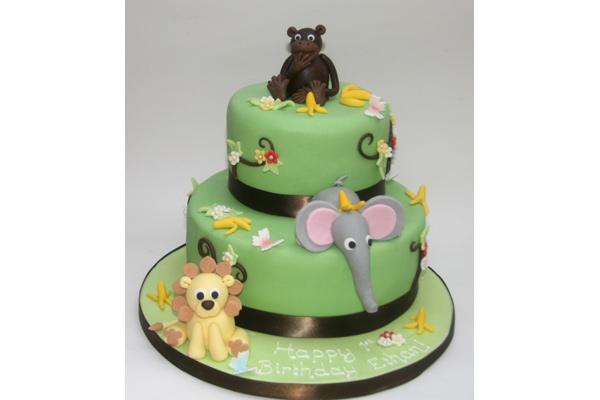 Zoo themed cake