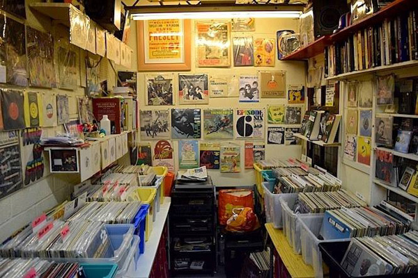 One of the record shops  at Wood St