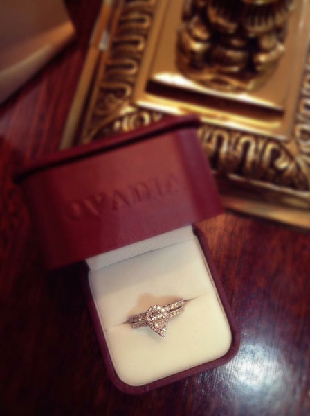 Platinum pear shape ring