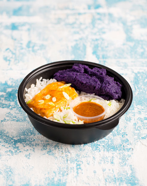 Salmon anticucho bowl