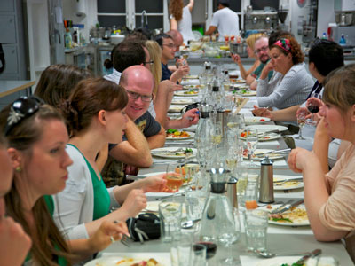 Enjoying your well earned meal at t