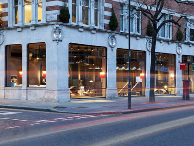 Shop front from Brompton Road