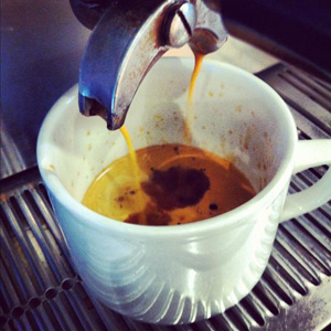 Fresh coffee at Cafe Plaka