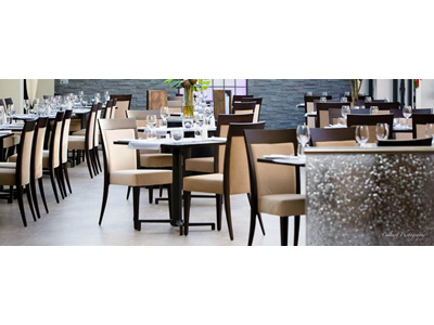 Restaurant furniture at Wickwoods. 