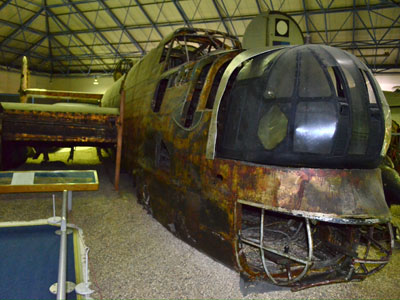 Burned out world war II plane.