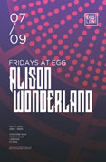 Win One Of Five Pairs Of Tickets To Egg London's FRIDAYS AT EGG ALISON WONDERLAND image