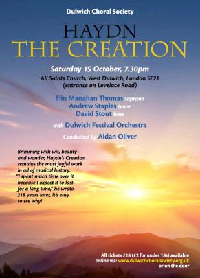 Dulwich Choral Society: The Creation by Joseph Haydn image