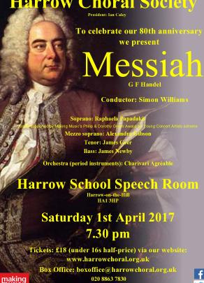 Harrow Choral Society presents Handel's Messiah image