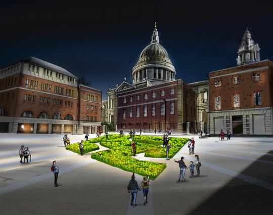 'Garden of Light’ springs up in London to celebrate Marie Curie’s Great Daffodil Appeal image