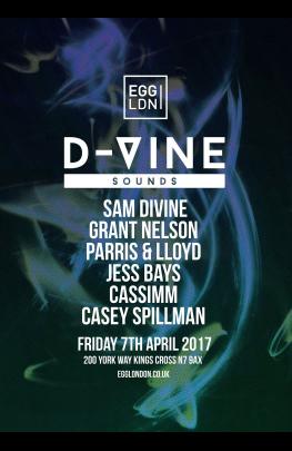 Egg presents D-Vine Sounds: Sam Divine, Grant Nelson, Parris & Lloyd & more image