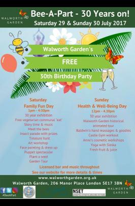 Walworth Garden free 30th birthday celebration image